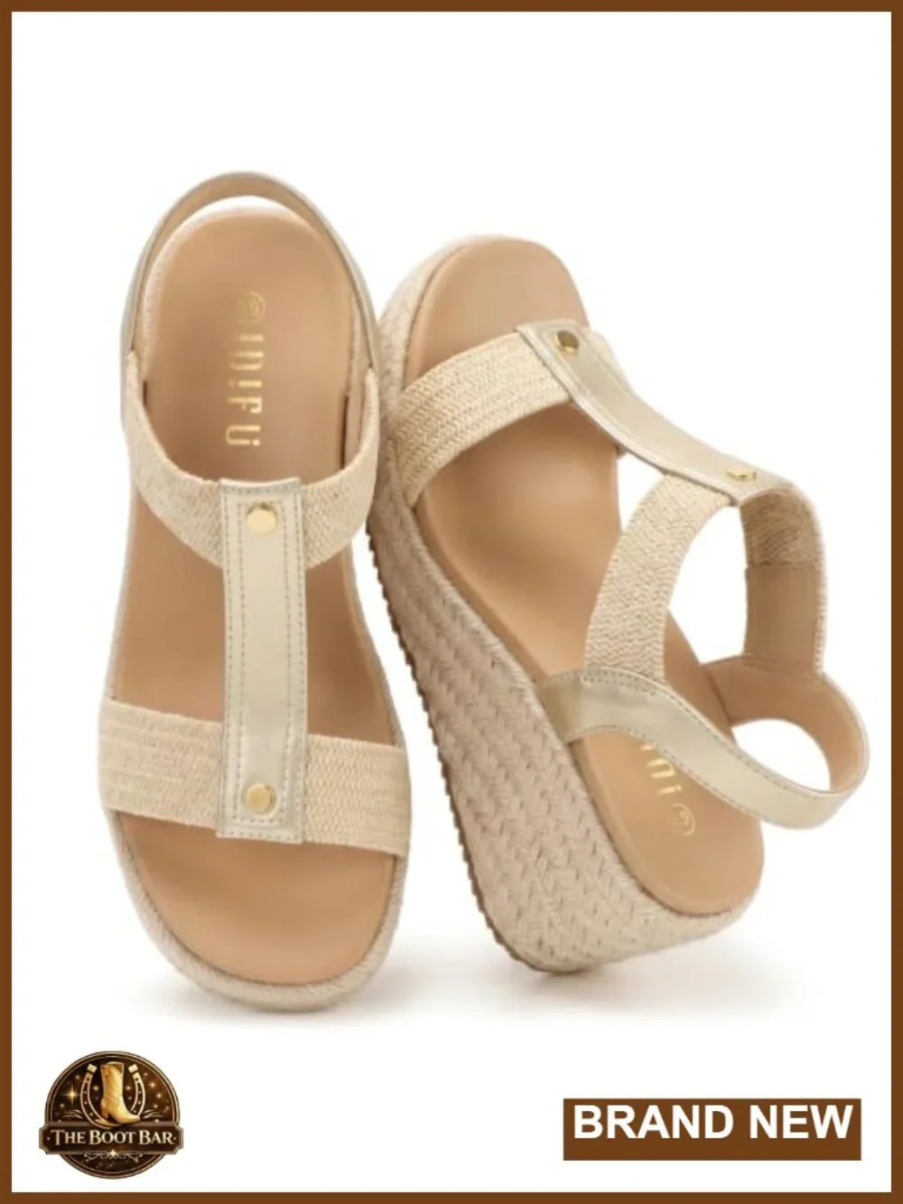 Espadrille Platform Wedge Sandals T-Strap Open Toe Arch Support Elastic Strap